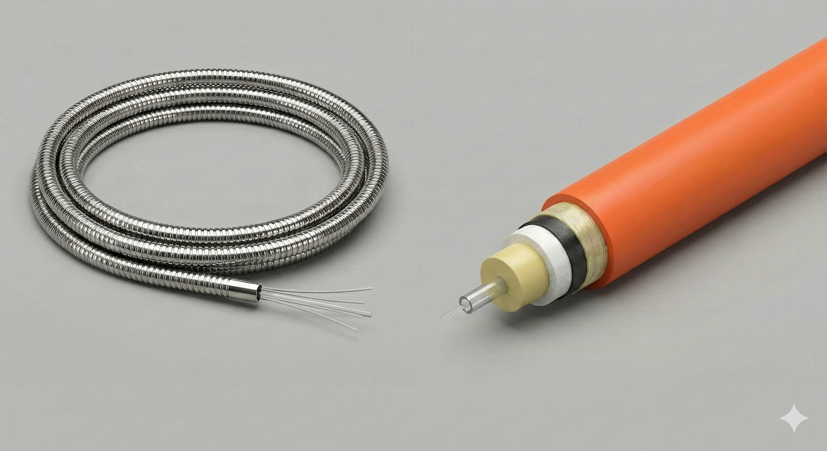 光纖不鏽鋼管 / 防火光纜示意圖（FIST & Fire Resistant）